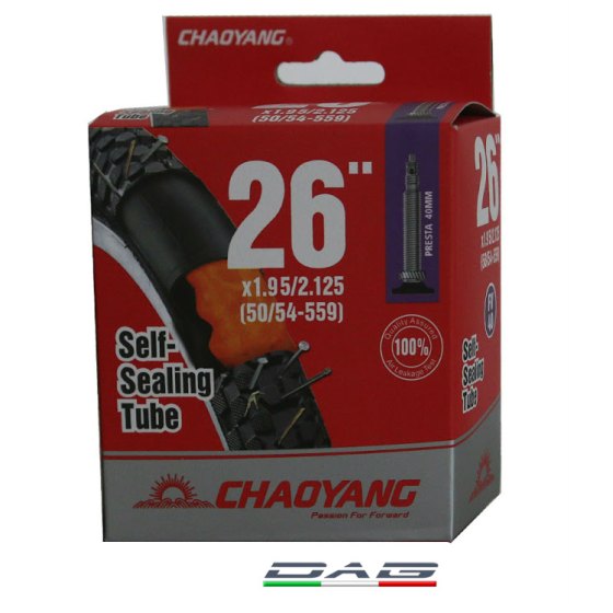 ChaoYang Camera d'aria MTB Antiforatura Autosigilante 26 x 1.95/2.10 valvola 48mm
